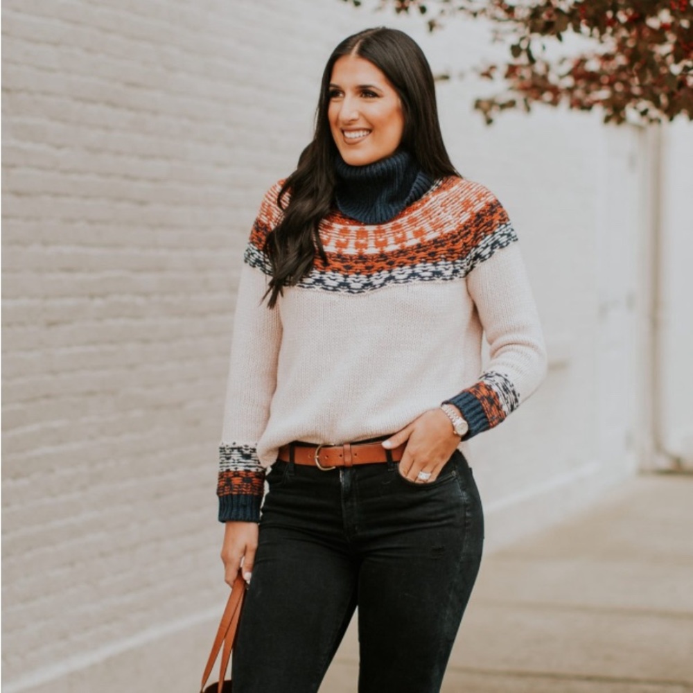 Madewell Fair Isle Turtleneck sweater